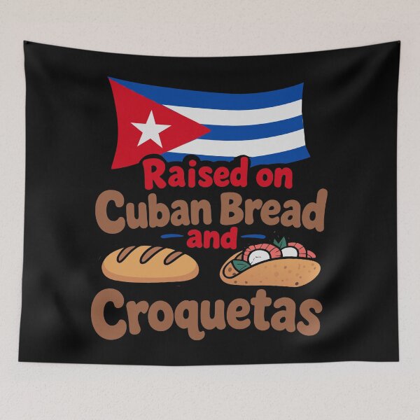 Item preview, Raised On Cuban Bread and Croquetas Hispanic Heritage designed and sold by Colorfulman.