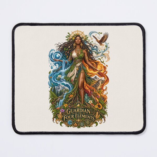 Item preview, Guardian of the Four Elements | Mother Nature Art | Sacred Elemental Goddess designed and sold by 'VARI'.