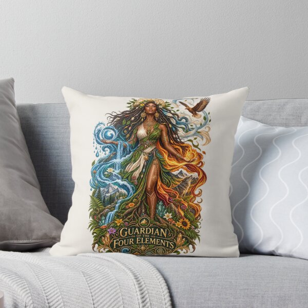 Item preview, Guardian of the Four Elements | Mother Nature Art | Sacred Elemental Goddess designed and sold by 'VARI'.