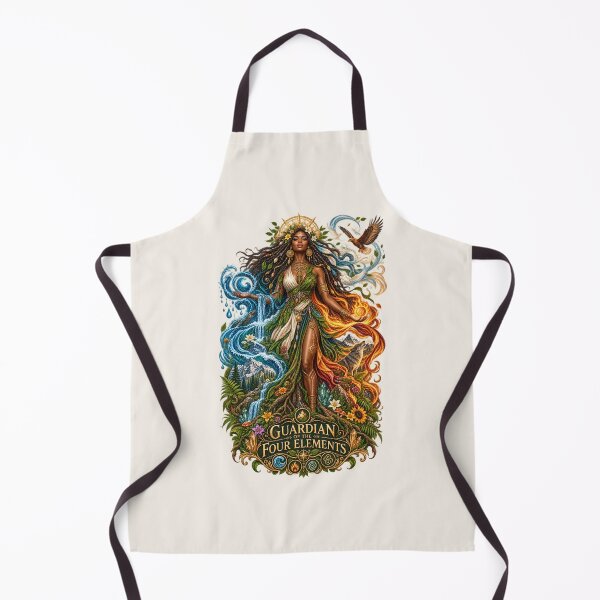 Item preview, Guardian of the Four Elements | Mother Nature Art | Sacred Elemental Goddess designed and sold by 'VARI'.