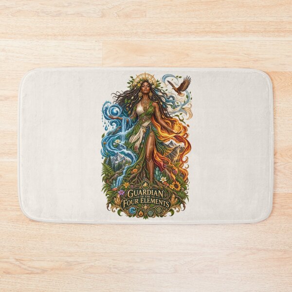Item preview, Guardian of the Four Elements | Mother Nature Art | Sacred Elemental Goddess designed and sold by 'VARI'.