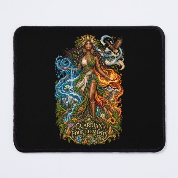 Item preview, Guardian of the Four Elements | Mother Nature Art | Sacred Elemental Goddess designed and sold by 'VARI'.