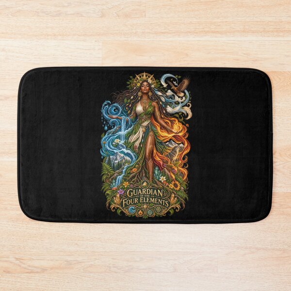 Item preview, Guardian of the Four Elements | Mother Nature Art | Sacred Elemental Goddess designed and sold by 'VARI'.
