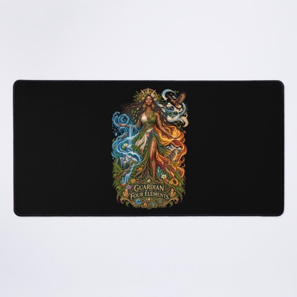 Item preview, Guardian of the Four Elements | Mother Nature Art | Sacred Elemental Goddess designed and sold by 'VARI'.