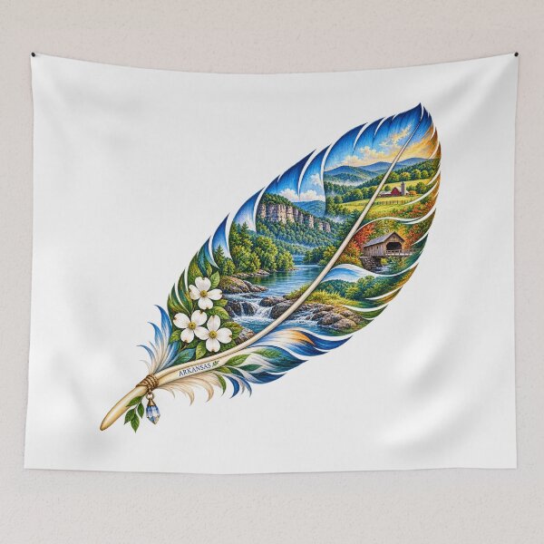 Item preview, Arkansas Natural State Feather designed and sold by Whimspired By Paxx.