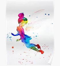 Tinkerbell, watercolor Poster