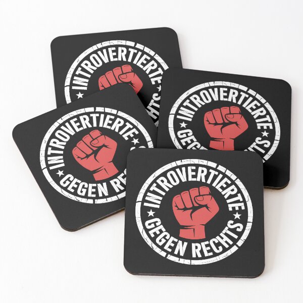 Item preview, Introvertierte gegen Rechts - Linke Antifa Sticker designed and sold by LoFizzy.