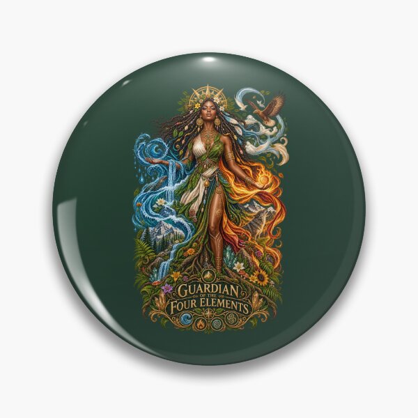 Item preview, Guardian of the Four Elements | Mother Nature Art | Sacred Elemental Goddess designed and sold by 'VARI'.