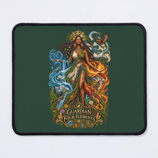 Item preview, Guardian of the Four Elements | Mother Nature Art | Sacred Elemental Goddess designed and sold by 'VARI'.
