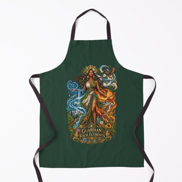 Item preview, Guardian of the Four Elements | Mother Nature Art | Sacred Elemental Goddess designed and sold by 'VARI'.