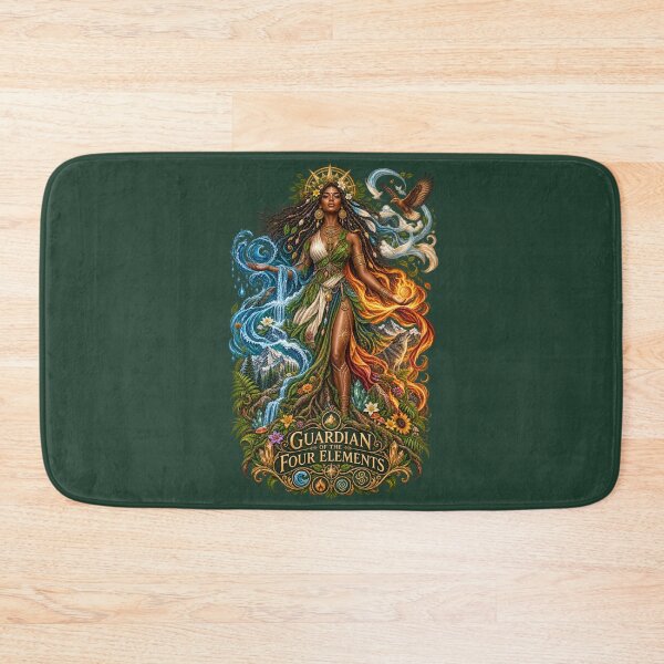 Item preview, Guardian of the Four Elements | Mother Nature Art | Sacred Elemental Goddess designed and sold by 'VARI'.