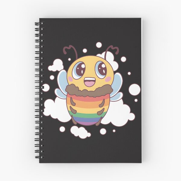 Item preview, LGBT Pride Happy Bee Colorful Rainbow Insect Illustration designed and sold by andr0nis.