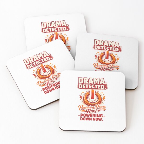 Item preview, Drama Detected Powering Down Now Funny Introvert Retro Quote Art designed and sold by inkoutninja.