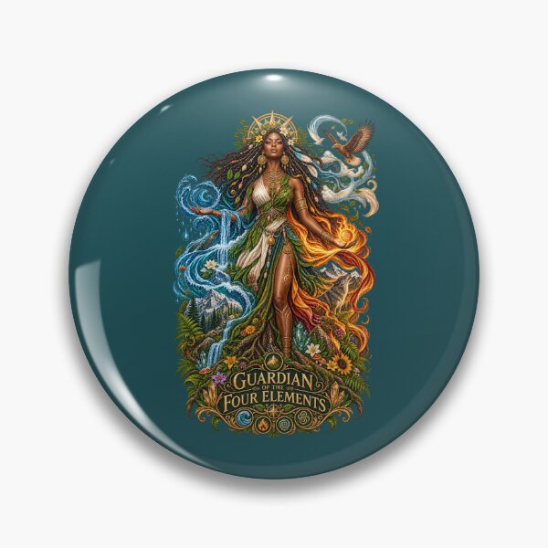 Item preview, Guardian of the Four Elements | Mother Nature Art | Sacred Elemental Goddess designed and sold by 'VARI'.