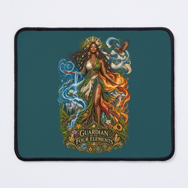 Item preview, Guardian of the Four Elements | Mother Nature Art | Sacred Elemental Goddess designed and sold by 'VARI'.