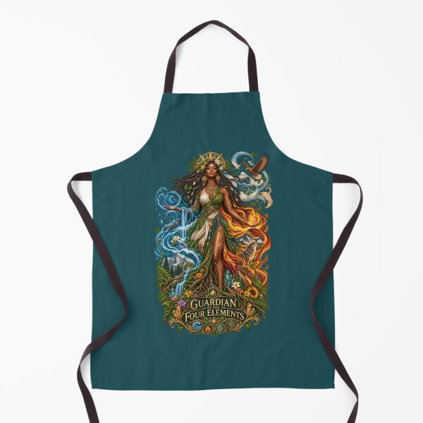 Item preview, Guardian of the Four Elements | Mother Nature Art | Sacred Elemental Goddess designed and sold by 'VARI'.