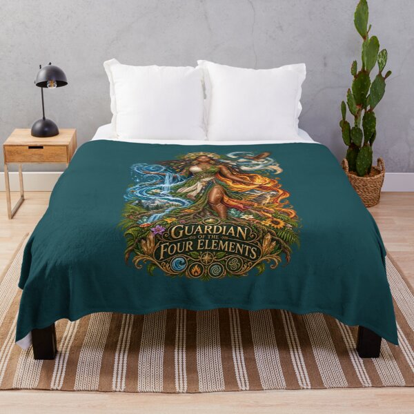 Item preview, Guardian of the Four Elements | Mother Nature Art | Sacred Elemental Goddess designed and sold by 'VARI'.