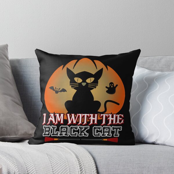 Item preview, I Am With The Black Cat Halloween designed and sold by essicaundbe-rg.