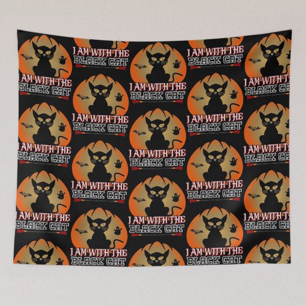 Aperçu de l'œuvre Je suis avec le chat noir Halloween créée et vendue par essicaundbe-rg.