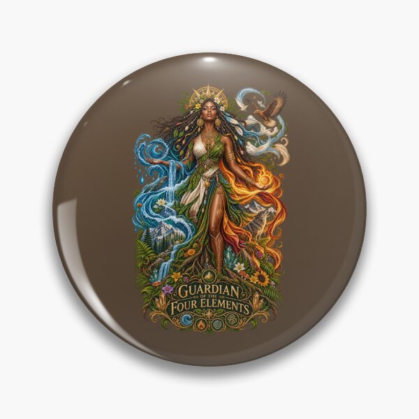 Item preview, Guardian of the Four Elements | Mother Nature Art | Sacred Elemental Goddess designed and sold by 'VARI'.