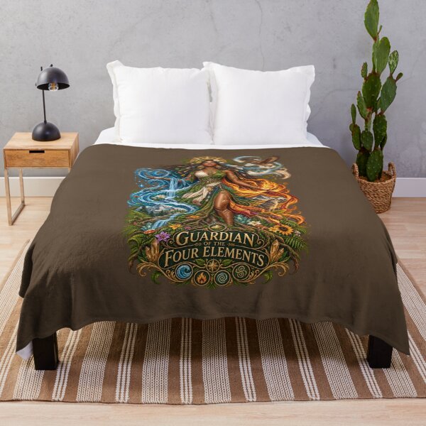 Item preview, Guardian of the Four Elements | Mother Nature Art | Sacred Elemental Goddess designed and sold by 'VARI'.
