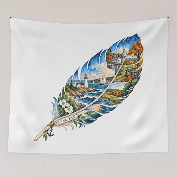 Item preview, Connecticut Coastal Feather designed and sold by Whimspired By Paxx.