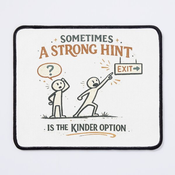 Item preview, Sometimes a Strong Hint Is the Kinder Option Funny Social Cue Introvert Quote designed and sold by inkoutninja.