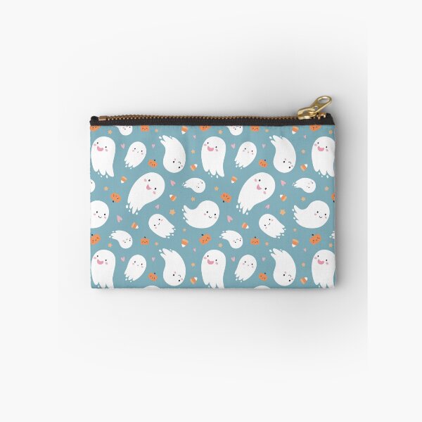 Item preview, Cute Kawaii Ghosts Blue Halloween Pattern designed and sold by MiaBellaGirl.