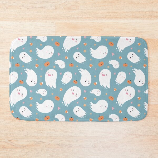 Item preview, Cute Kawaii Ghosts Blue Halloween Pattern designed and sold by MiaBellaGirl.