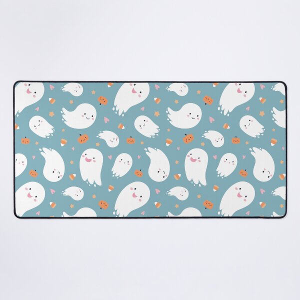 Item preview, Cute Kawaii Ghosts Blue Halloween Pattern designed and sold by MiaBellaGirl.