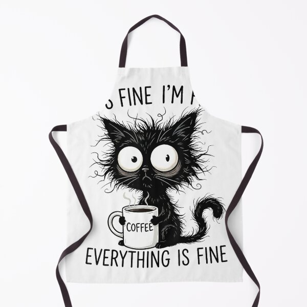 Item preview, Its Fine Im Fine Coffee Cat Everything is Fine T-Shirt designed and sold by Atros.