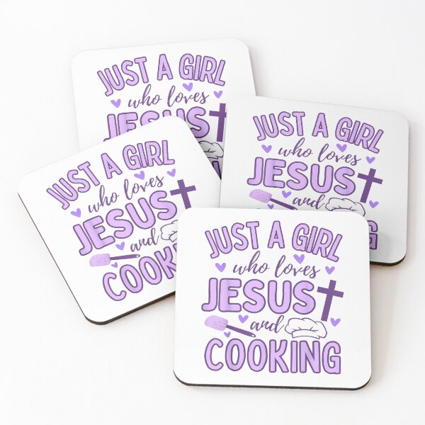 Item preview, Just A Girl Who Loves Jesus and Cooking Christian Funny Chef T-Shirt designed and sold by Magoya Store ⭐⭐⭐⭐⭐.