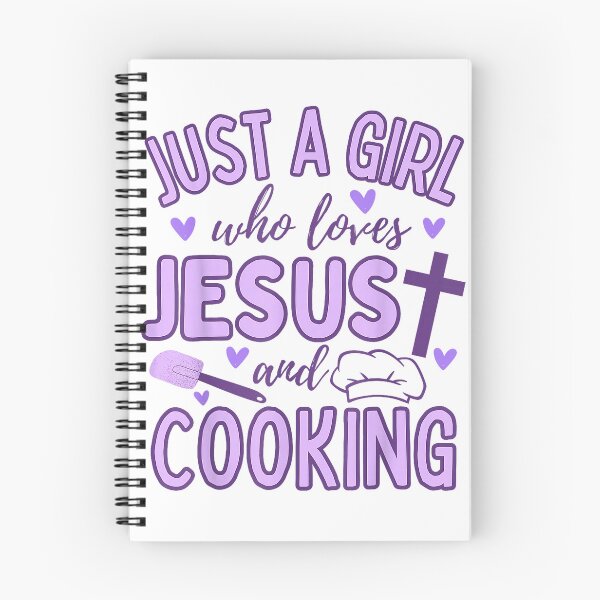Item preview, Just A Girl Who Loves Jesus and Cooking Christian Funny Chef T-Shirt designed and sold by Magoya Store ⭐⭐⭐⭐⭐.