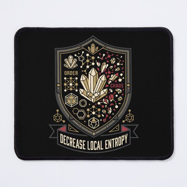 Item preview, Decrease Local Entropy Science Heraldry Coat Of Arms designed and sold by SplashTastic.