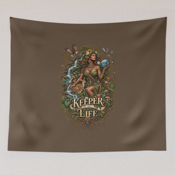 Item preview, Keeper of All Life | Mother Nature Art | Sacred Earth Goddess Illustration designed and sold by 'VARI'.