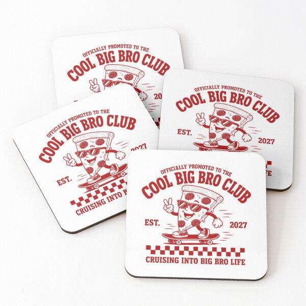 Item preview, Promoted To Big Brother Cool Big Bro Club Pizza Big Brother Reveal Retro Big Brother Sibling Pregnancy Announcement designed and sold by oscojd-ftgieb.