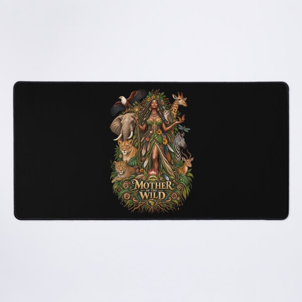 Item preview, Mother of the Wild | Wildlife Goddess Art | Sacred Nature Illustration designed and sold by 'VARI'.