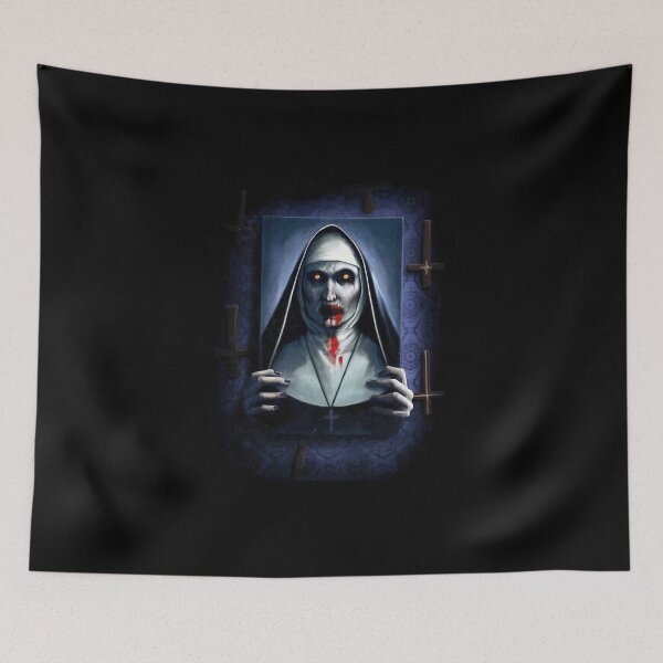 Item preview, The Nun Horror Movie Evil Demon Valak Blue Art designed and sold by arasijime.