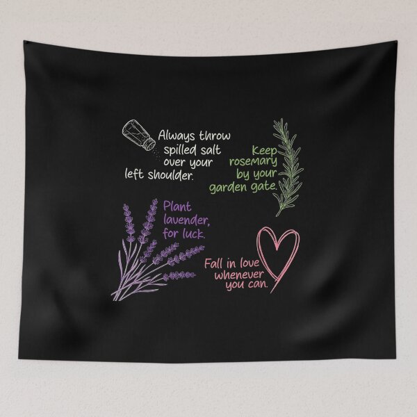Item preview, Salt Rosemary Lavender Witchy Botanical Love Quote Graphic designed and sold by Nekoojimeo.