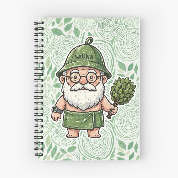 Item preview, 「Sauna Grandpa」Relaxing Sauna Master - Cute -Tree Rings designed and sold by WABISABIMOMENTS.