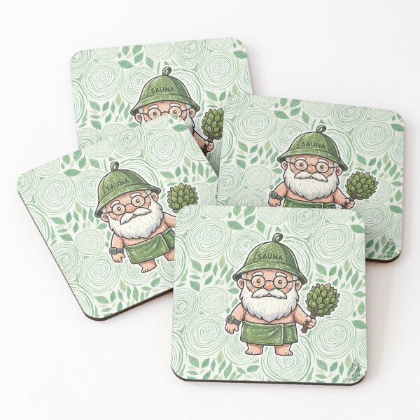Item preview, 「Sauna Grandpa」Relaxing Sauna Master - Cute -Tree Rings designed and sold by WABISABIMOMENTS.