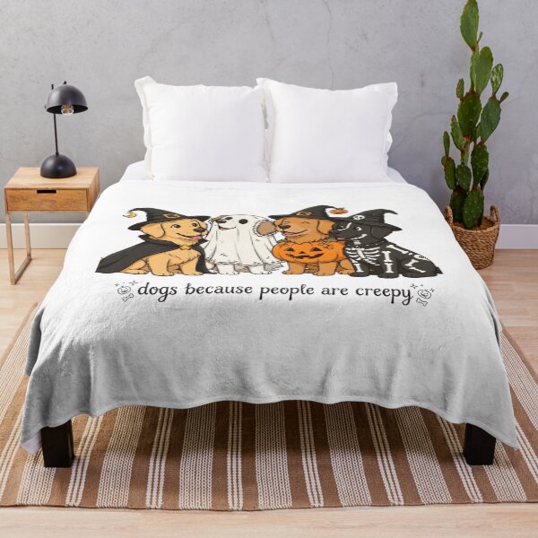 Item preview, Funny Halloween Dogs Creepy People Text Design designed and sold by OlyvieArt.