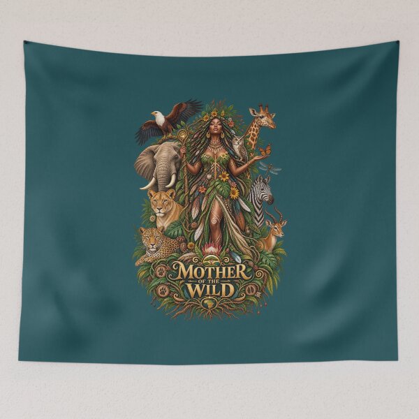 Item preview, Mother of the Wild | Wildlife Goddess Art | Sacred Nature Illustration designed and sold by 'VARI'.