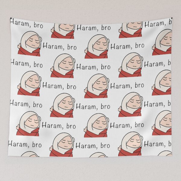 Item preview, Haram Bro Mad Hijabi Girl Meme Muslim Hijab designed and sold by duard-oClarke.