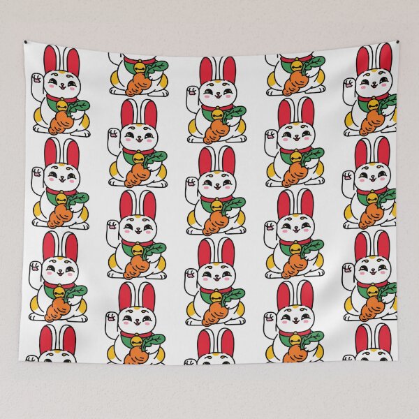 Aperçu de l'œuvre T-shirt lapin Maneki Neko Bunny créée et vendue par essicaundbe-rg.
