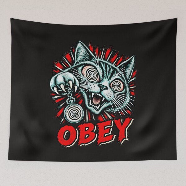 Item preview, Obey the Hypno-Cat designed and sold by Sanctum Icons.