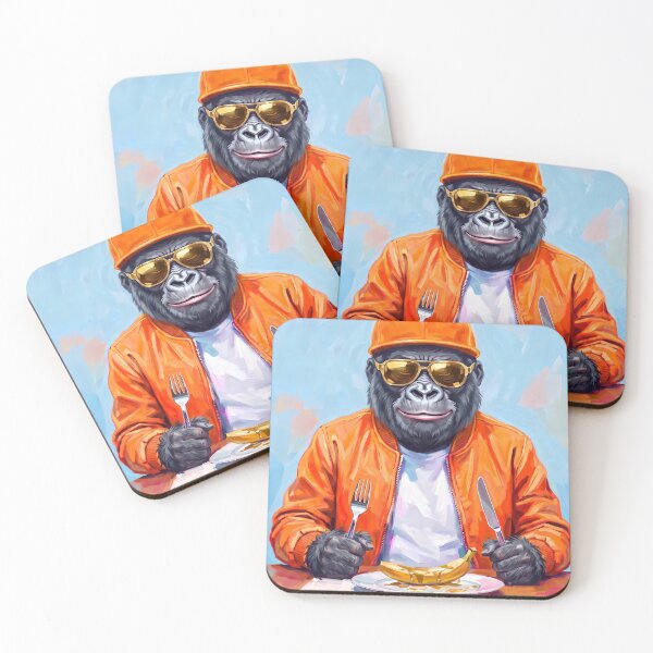Item preview, Bon Appetit Gorilla in Pop Art style in bright colors designed and sold by TYA - Take Your Art.