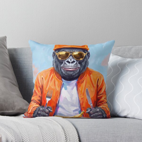 Item preview, Bon Appetit Gorilla in Pop Art style in bright colors designed and sold by TYA - Take Your Art.