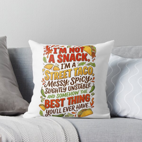 Artikelvorschau, Ich bin kein Snack, ich bin ein ganzer Street Taco – Lustiges mexikanisches Taco-T-Shirt entworfen und verkauft von PrintWaveMagic.