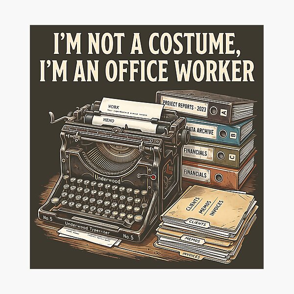 Item preview, The Bureaucrat | Vintage Typewriter Office Worker designed and sold by HexOne.